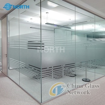 high quality Frosted glass/acid etched glass/decorative glass for building