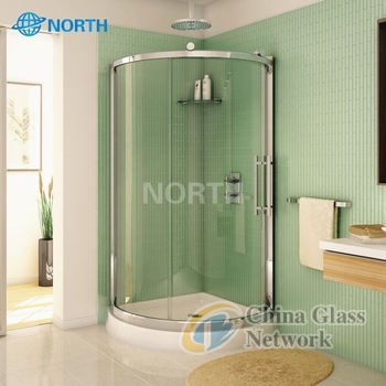 Ultra Clear Transparent Shower Door Tempered Glass