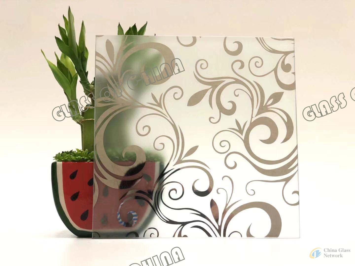 Acid Etched Frosted Art Glass High Quality