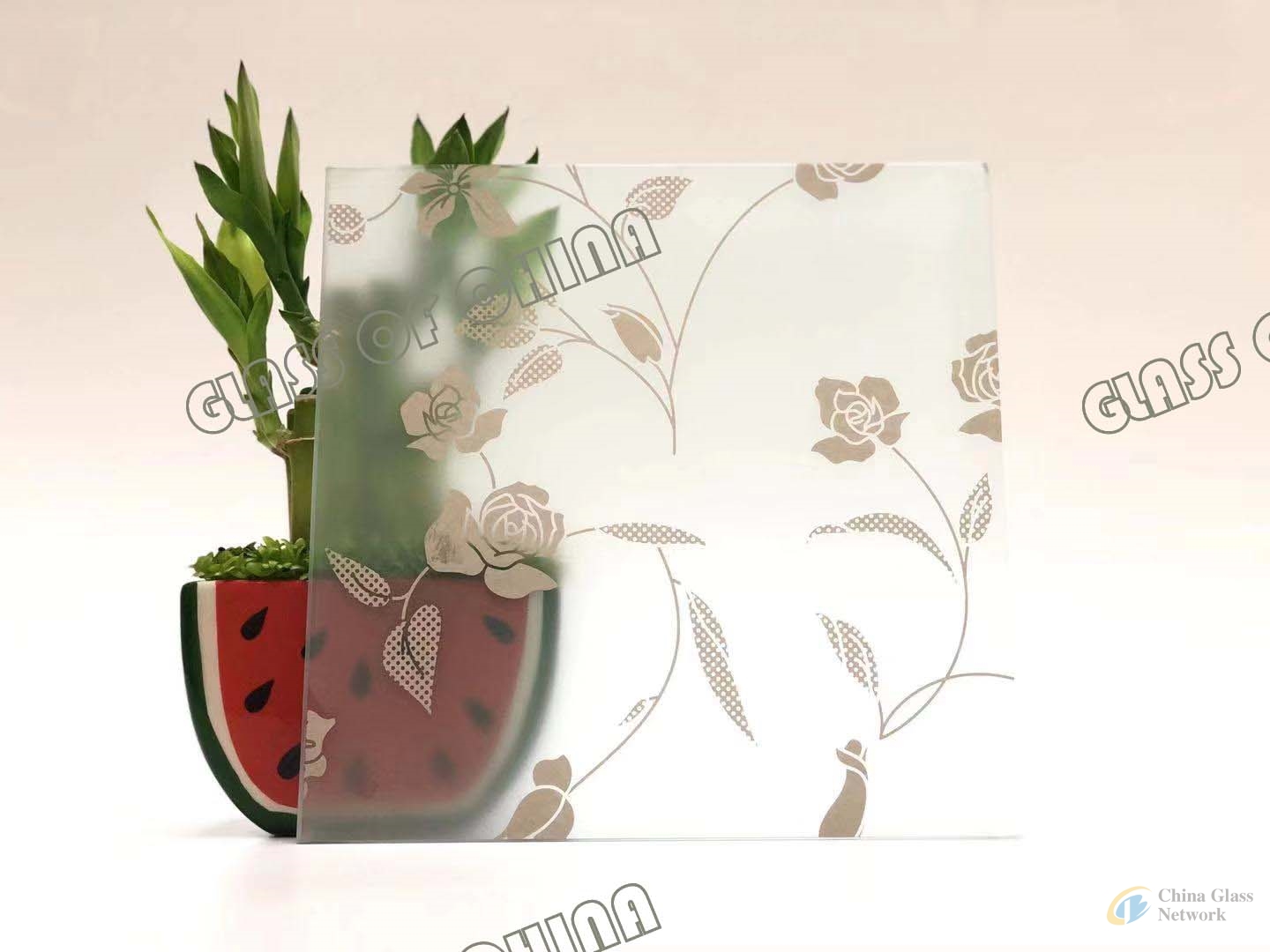 Acid Etched Frosted Art Glass High Quality