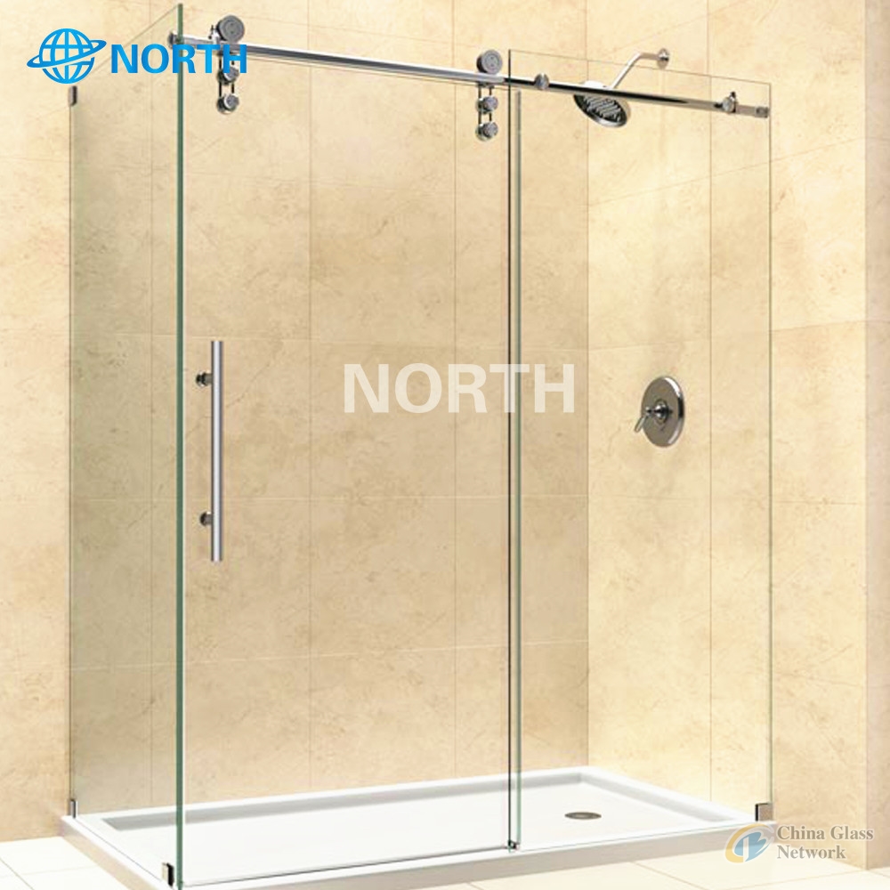 Tempered Glass Sliding Door Shower With Panel Corner Shower Room