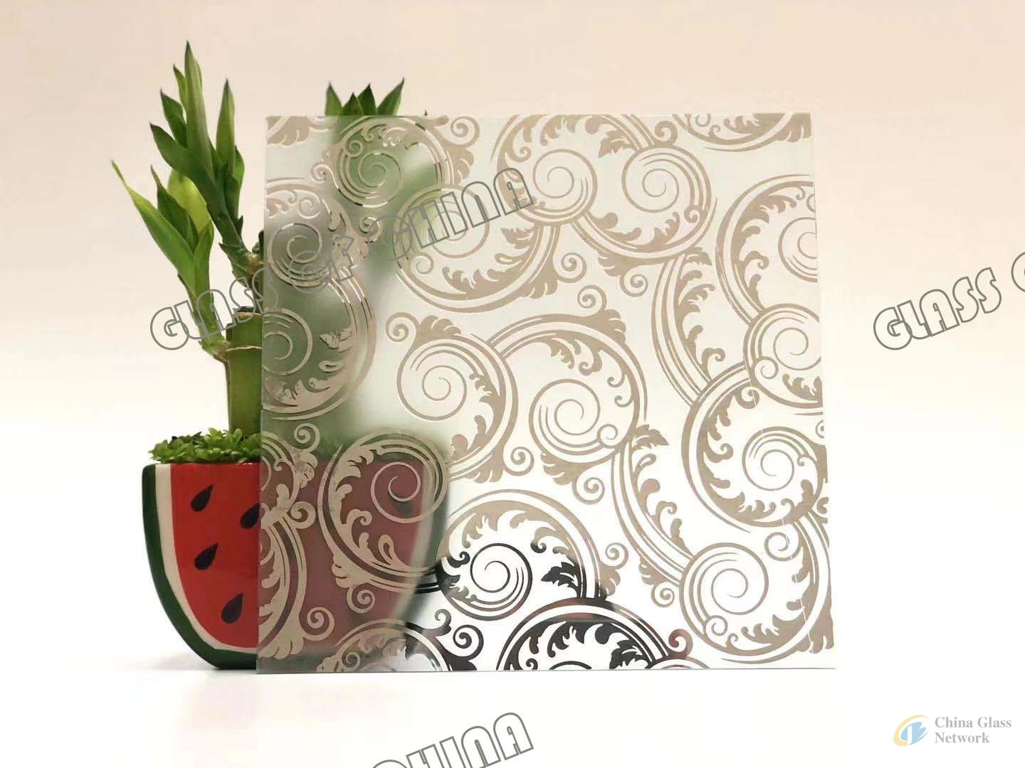 Acid Etched Frosted Art Glass