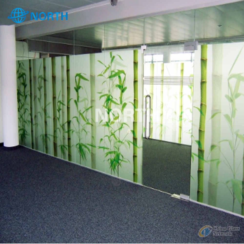 New Widely Using Strips Pattern Ceramic Fritted Tempered Glass