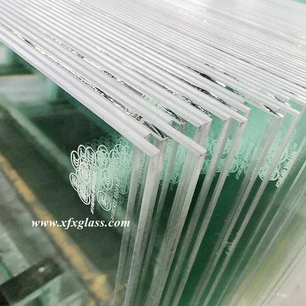 4-12mm Safety Building Bathroom Clear Flat Bent Table Top Railing Toughened Tempered Glass