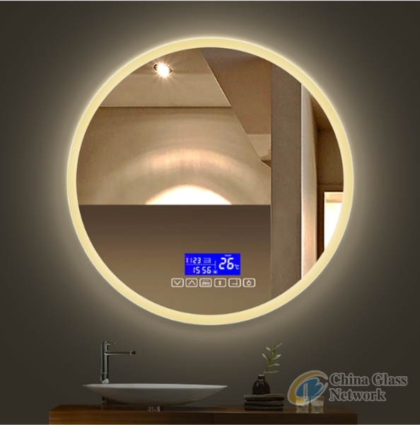 Wall mounted Intelligent Anti fog Led Light Bluetooth Bathroom Mirror 