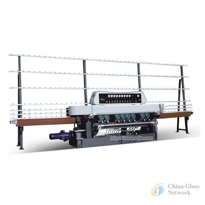 Vertical glass beveling edging machine