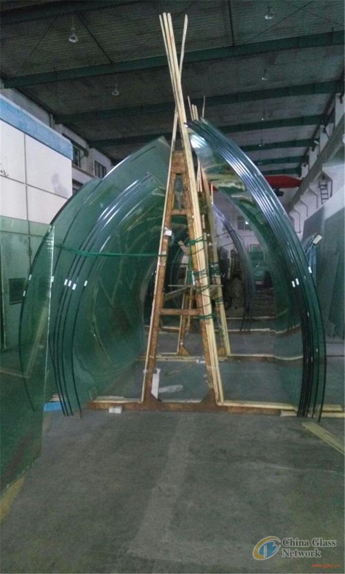 Bent tempered glass ,curved tempered glass, building glass