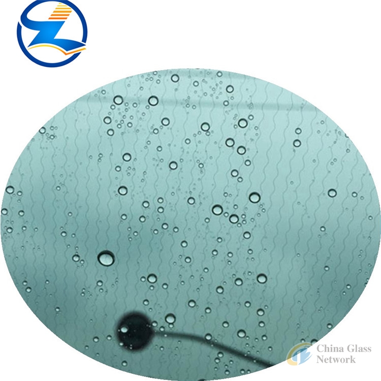 Self-cleaning glass panel for shower door