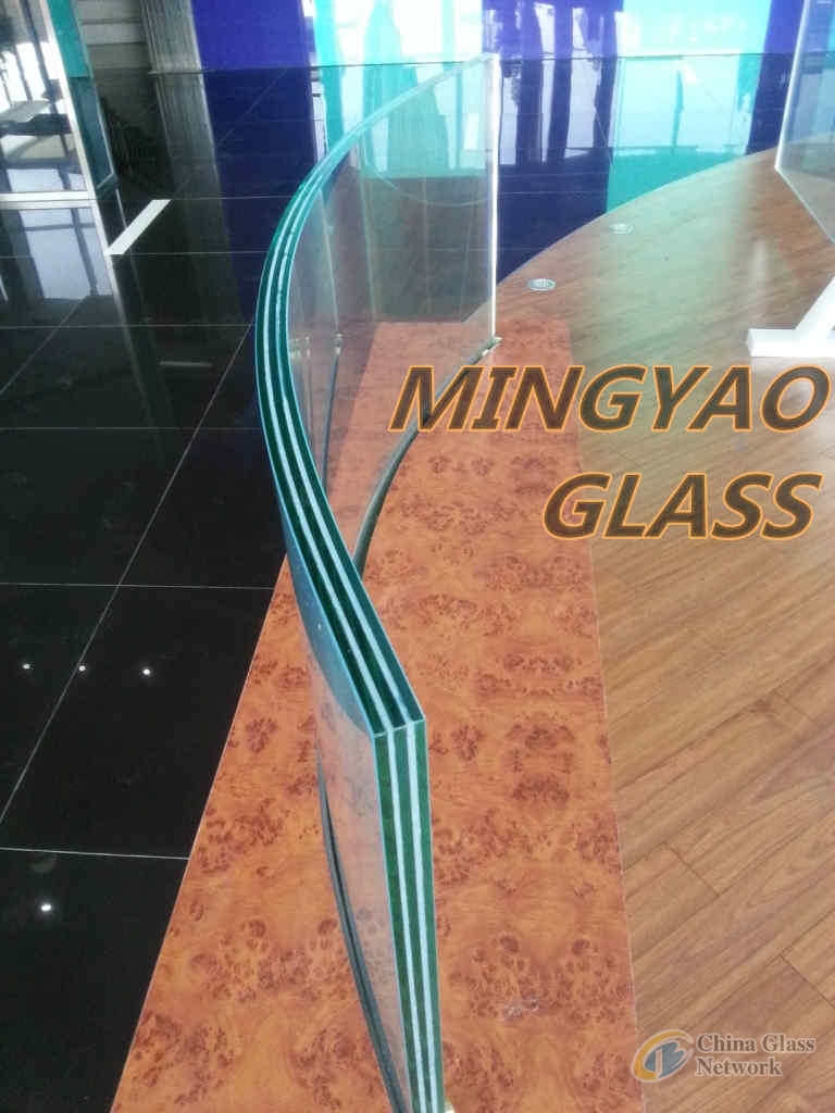 Bend Curved Tempered Laminated Glass