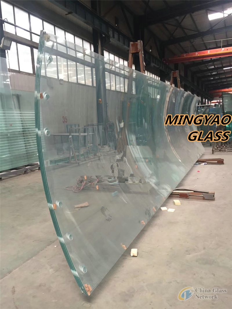 Curved Bend Jumbo size Insulated glass LOWE GLASS