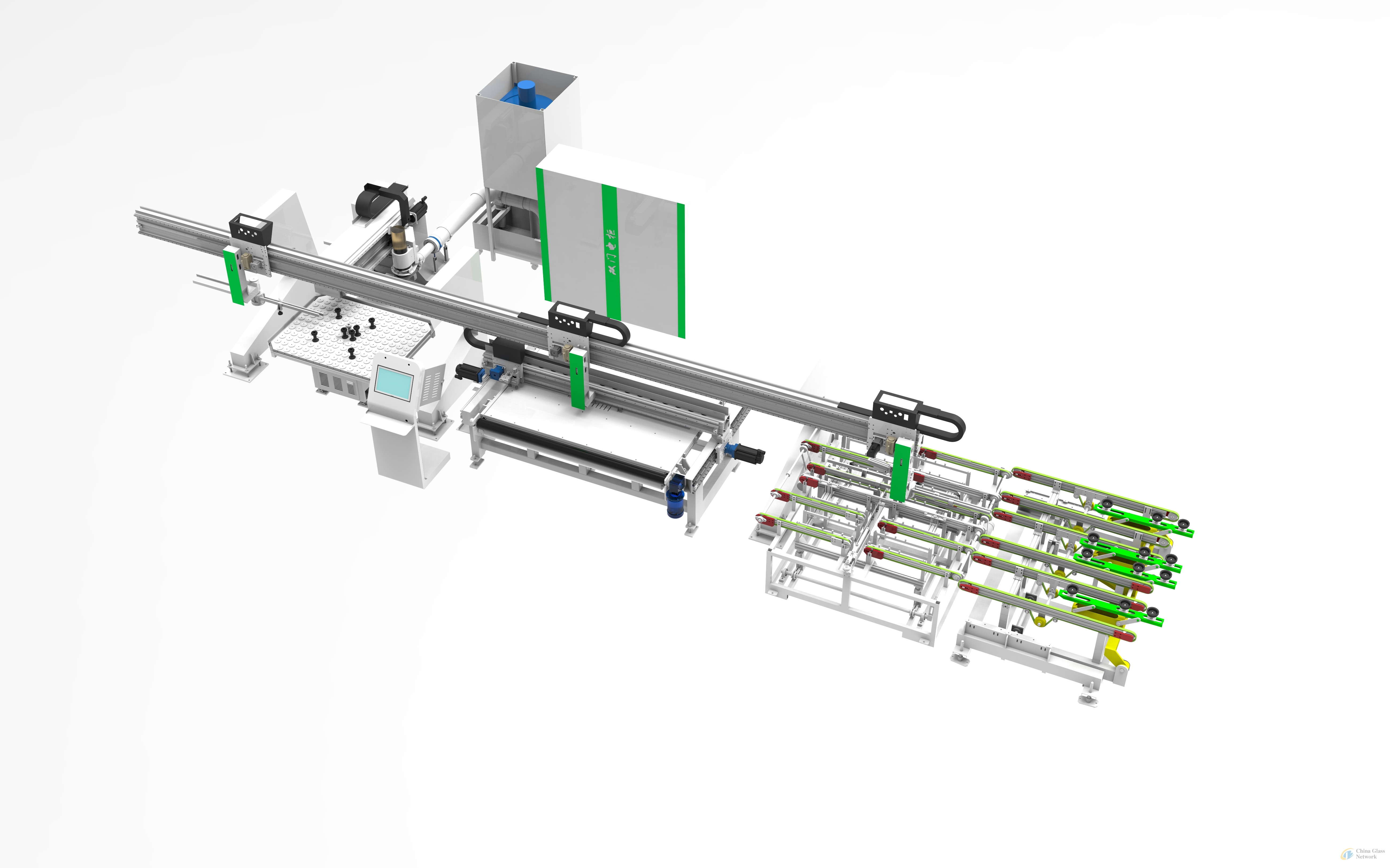 High efficiency and labor-saving home appliance glass cutting/grinding production line