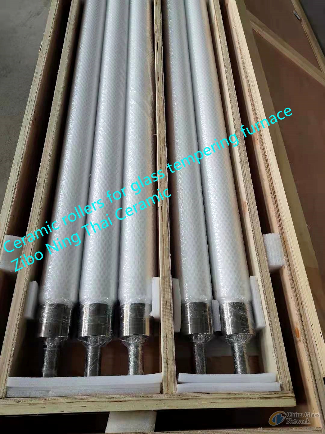 Fused Silica Ceramic Rollers Used In Glass Tempering Furnace