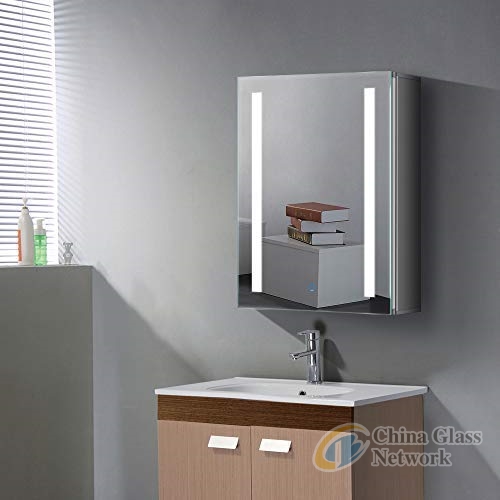 American Style LED Mirror Cabinet for Home Hotel Decoration  single Wall Mounted Mirror Cabinet with Touch Sensor