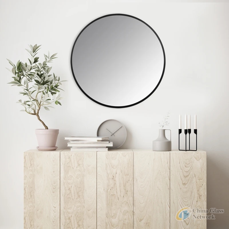 Simple and Modern Design Wall Mirror Modern Gold Bathroom Mirror with Stainless Steel Metal Frame Deep Set Design