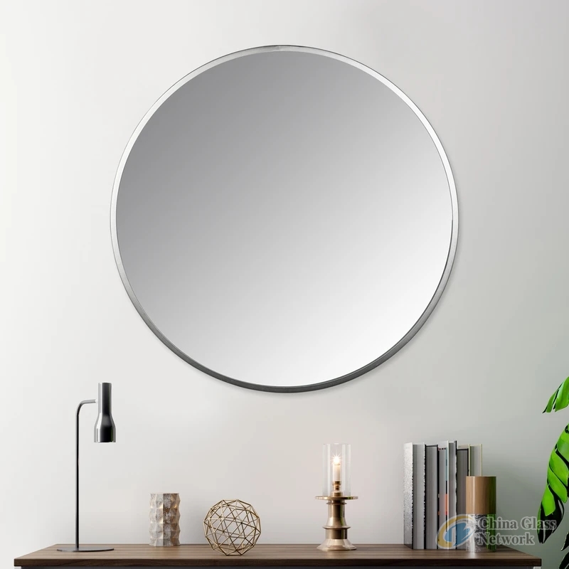 Simple and Modern Design Wall Mirror Modern Gold Bathroom Mirror with Stainless Steel Metal Frame Deep Set Design