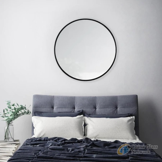 Black Wall Round Mirror Modern Brushed Metal Frame Circle Wall-Mounted Decorative Mirror for Bedroom, Vanity Washrooms, Living Room and Entryway