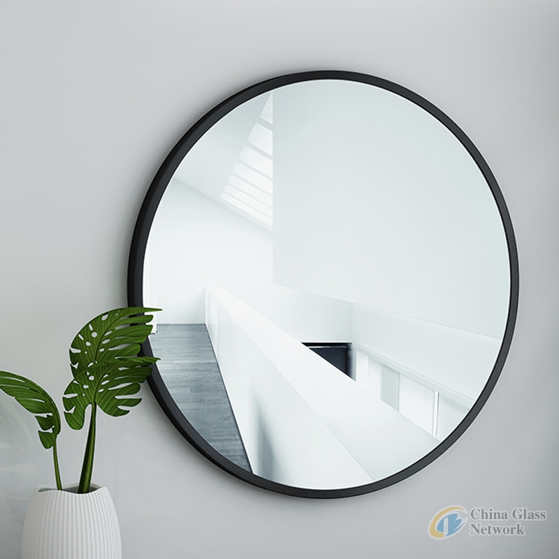 Black Wall Round Mirror Modern Brushed Metal Frame Circle Wall-Mounted Decorative Mirror for Bedroom, Vanity Washrooms, Living Room and Entryway