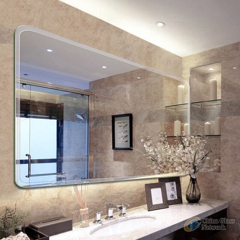 Jinghu China Factory Hot Sales Silver Mirror Beauty Hair Salon Oval Bathroom Wall Mirror with Beveled Edge