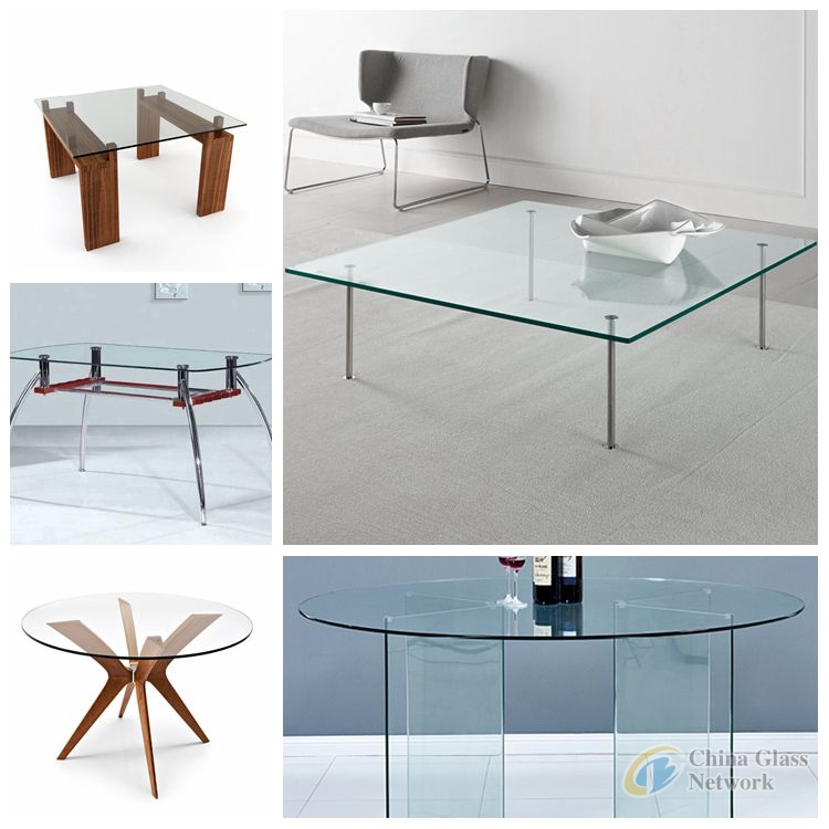 8mm Safety Round Clear Tempered Glass Table Top Beveled Finish to Protect Furniture Coffee Table Bed Side Table