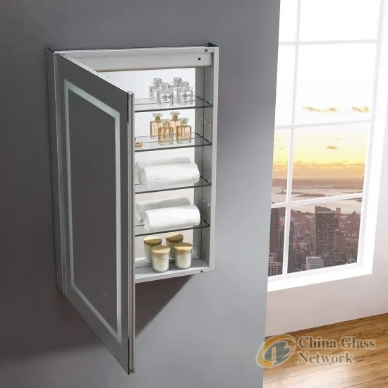 Modern Design Bathroom Mirror Cabinet LED Illuminated Medicine Cabinet