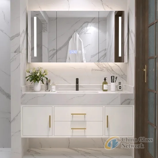 Aluminum Structure Single Double  Mirror  Cabinet Inside Mirror Frost Edge for Luxury  Sanitary  Ware