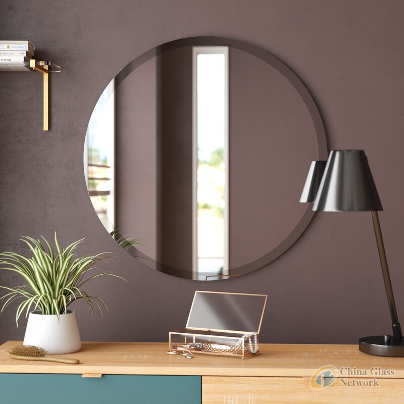 3mm,4mm,5mm Beveled, flat polished edge Mirror  Frameless Mirror, Round Mirror