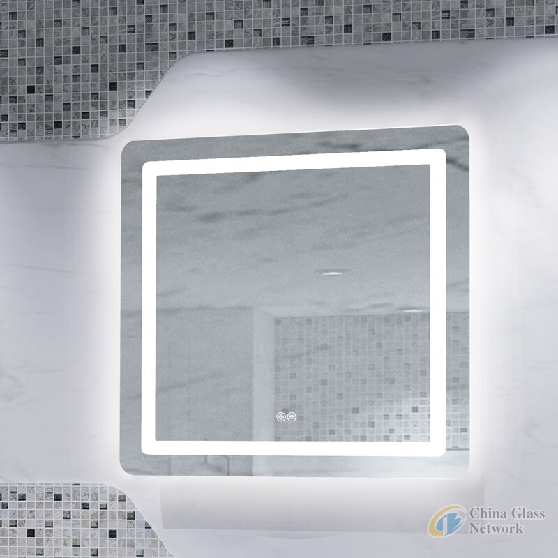 Square shape LED mirror with touch switch and Defogger