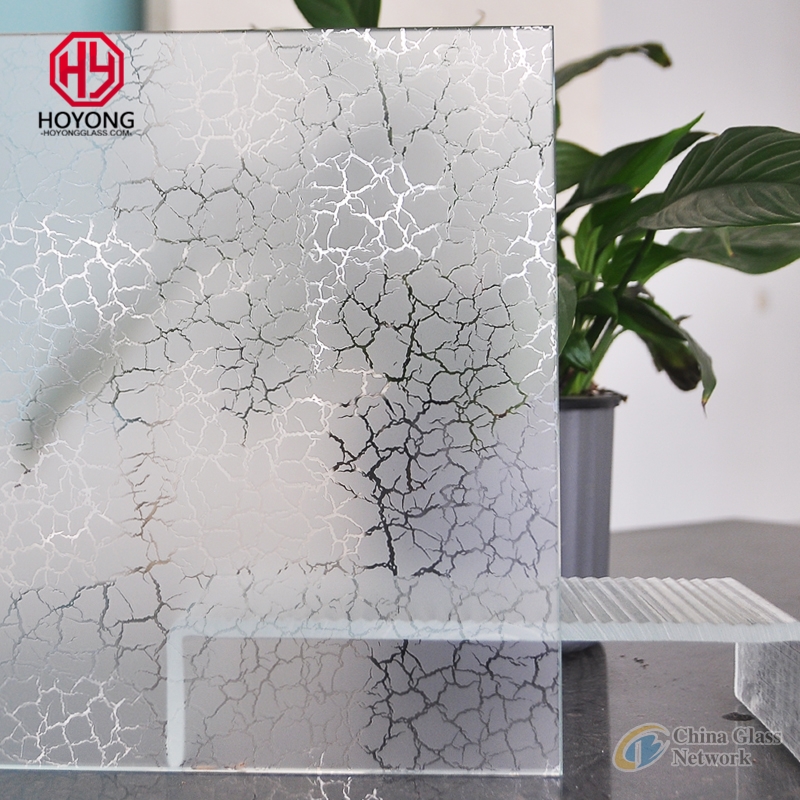 Acid Etched Glass Decorative Patterned Pattern Figured Glassfrosted Decorative Glass Tempere Acid Etched Back Painted Lacquered Sandblasting 3mm 4mm 5mm 6mm 8mm