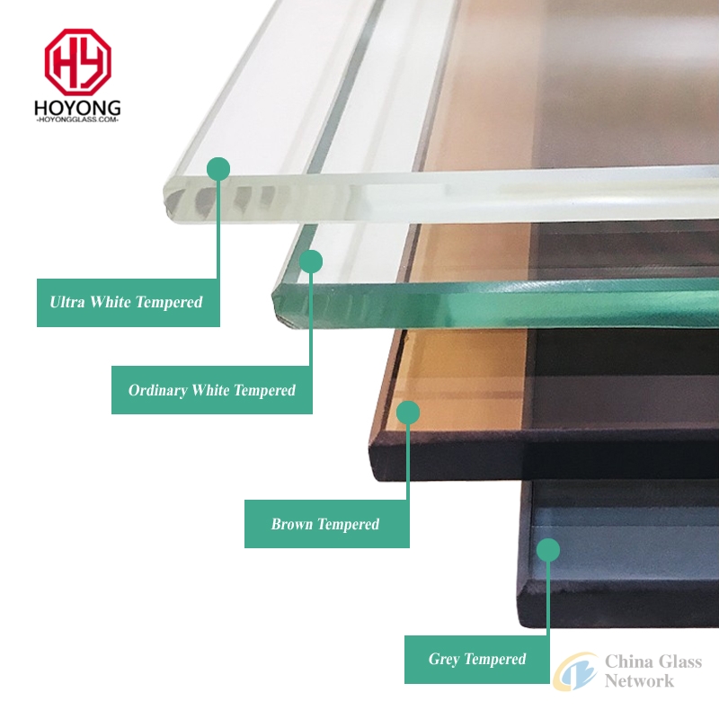 3-19mm Tempered Glass Safetybuilding Glass Glass Laminated Glass Toughened Glass for Furniture Door Window Decorative Showeroom Bathroom