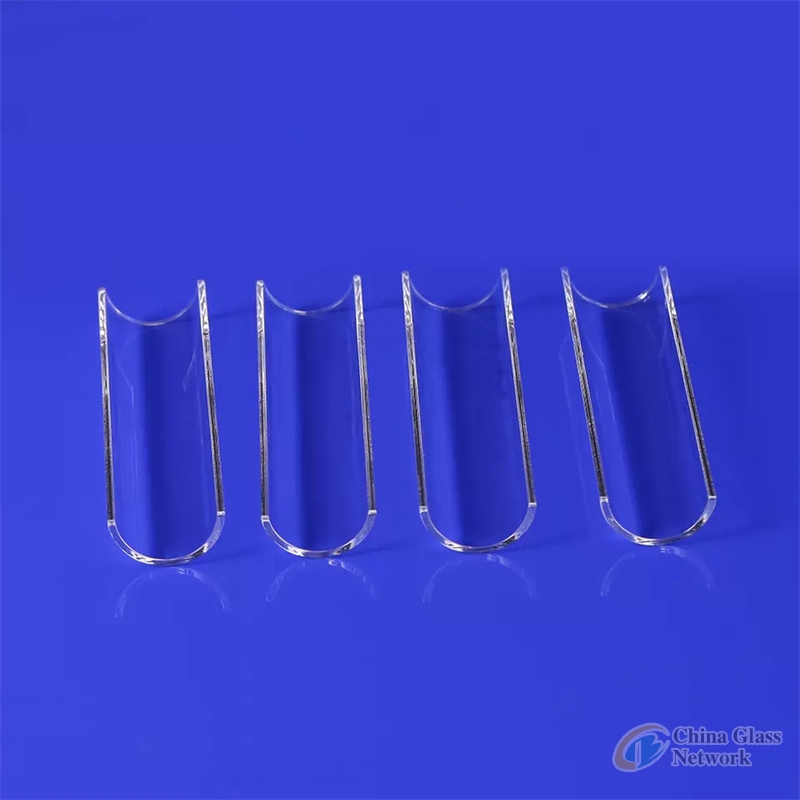 half round quartz tube quartz glass boat for lab 