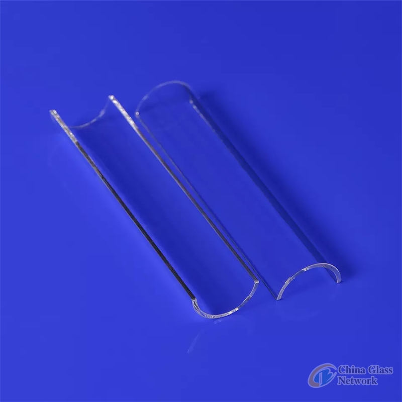 half round quartz tube quartz glass boat for lab 