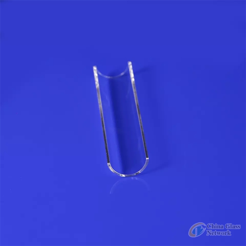 half round quartz tube quartz glass boat for lab 