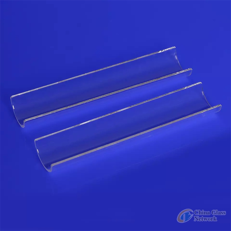 half round quartz tube quartz glass boat for lab 