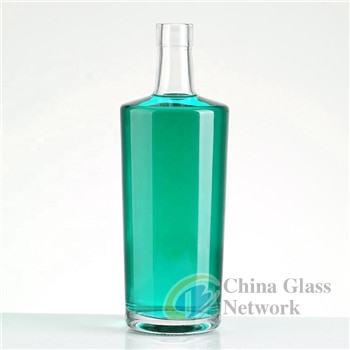 750ml Oval Shape Glass Vodka Bottle        750ml Glass Liquor Bottles Wholesale