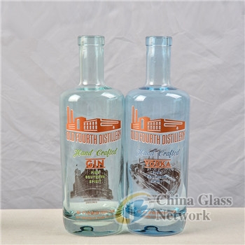 Painted/Spray super flint liquor glass bottles     Painted Glass Bottle     Lint Glass Bottle    Spray Glass Bottle