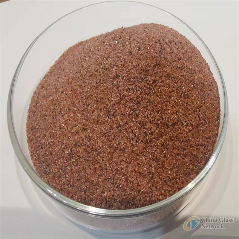 RED/PINK GARENT SAND FOR WATER JET CUTTING