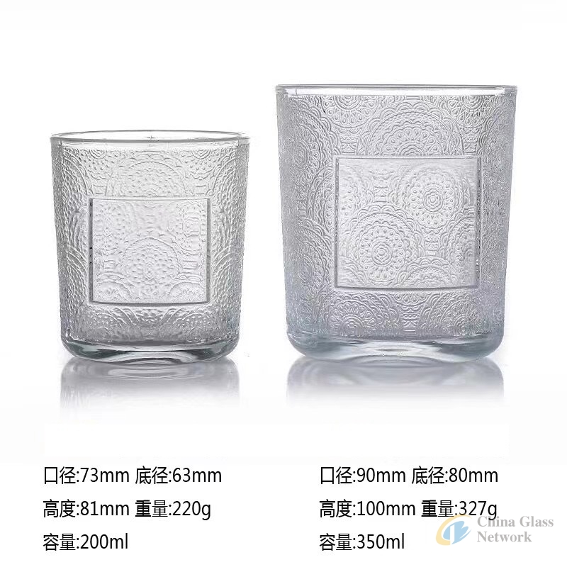 200ml 350ml Color Glass Candle Holder Mercury Pillar Scented Candle Stand