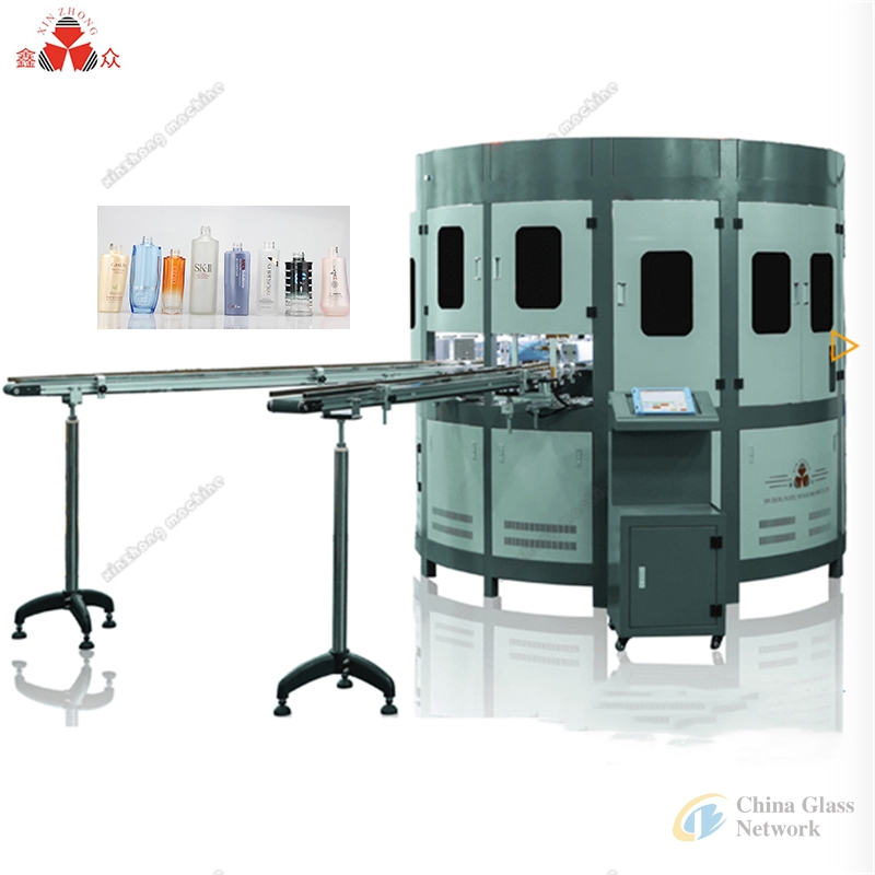 CNC106 AUTOMATIC SERVO 3 COLOR GLASS BOTTLE LINE SILK SCREEN PRINTING DECORATING HOT STAMPMACHINE