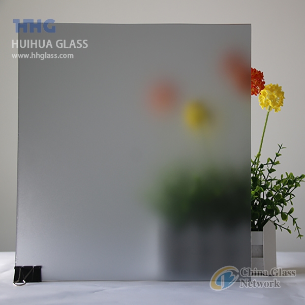 Euro Grey Double-Sided Acid Etched Frosted Glass