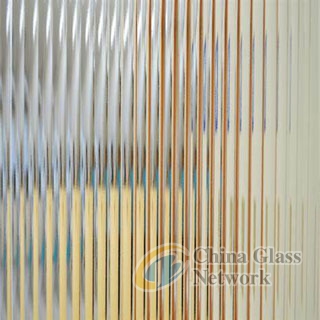 Customized good quality ultra clear pattern glass 4mm flute corrugated pattern glass