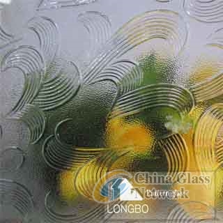 China high quality patterned glass decorative privacy protection sliding glass door patterned glass