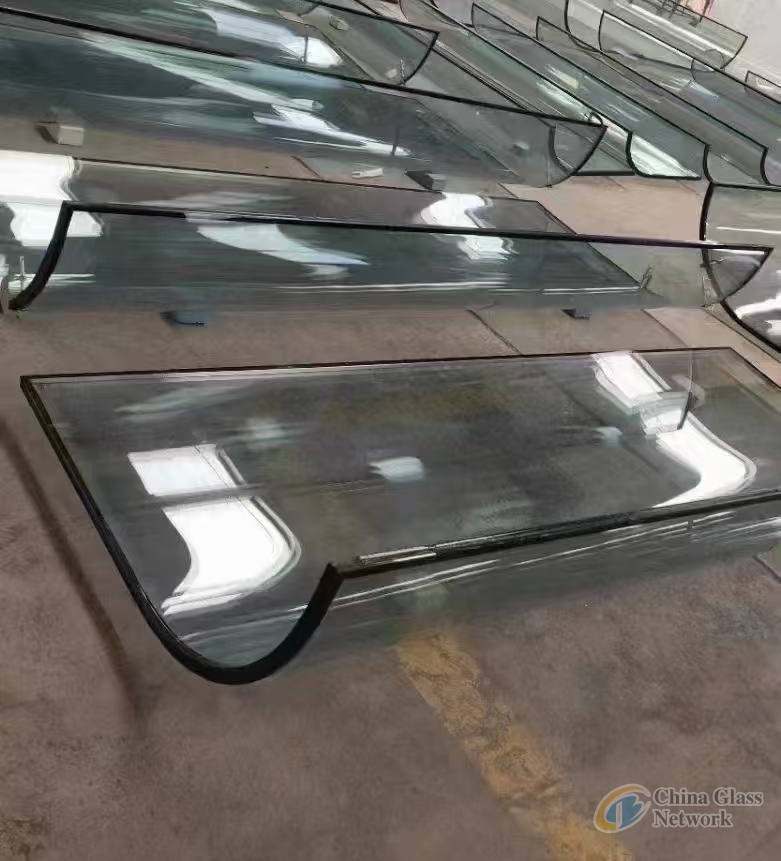 Specialty Curved Tempered Toughened Glass, J type