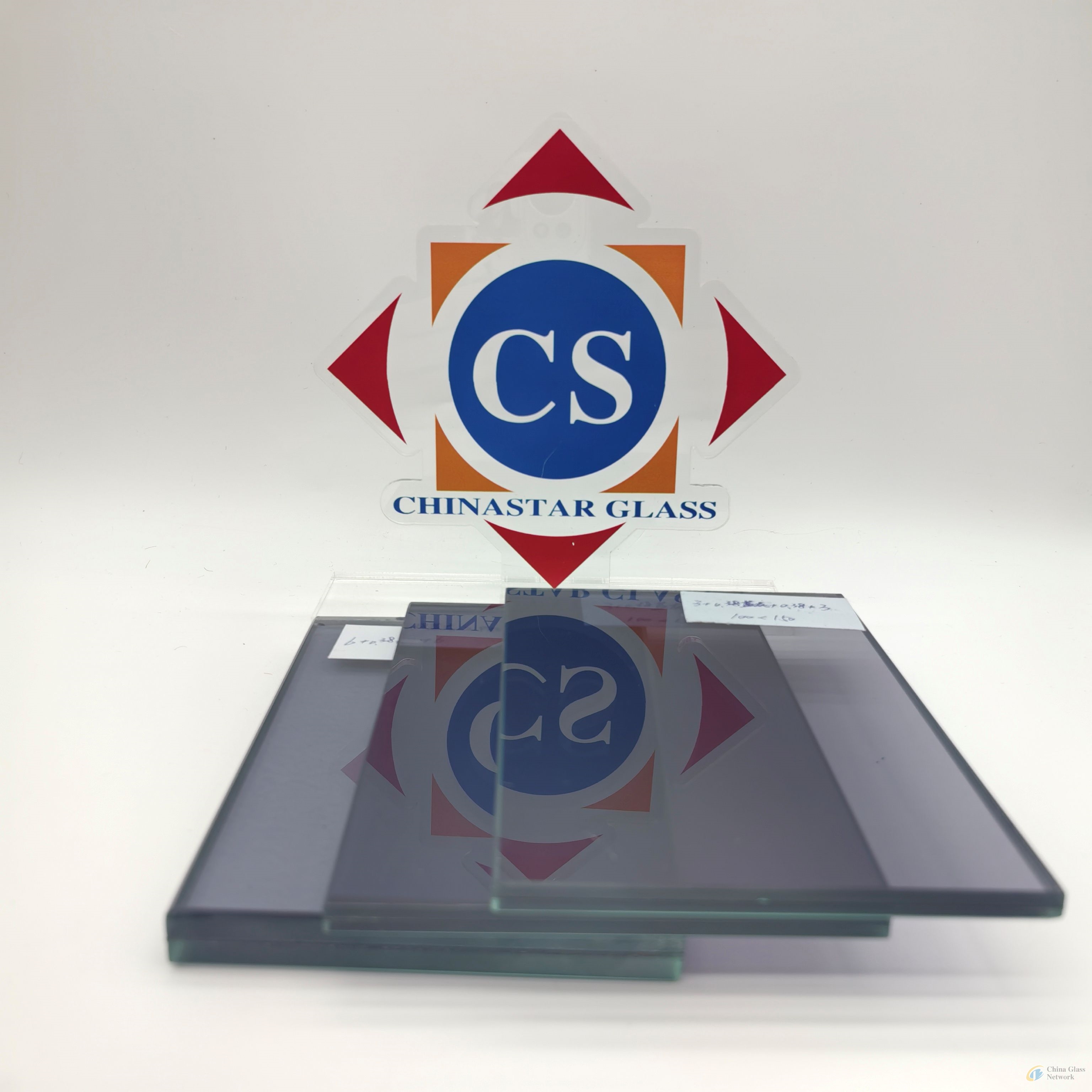 6.76mm Blue Grey 2 PVB Laminated Glass for Doors/Windows/Shower/Skylights