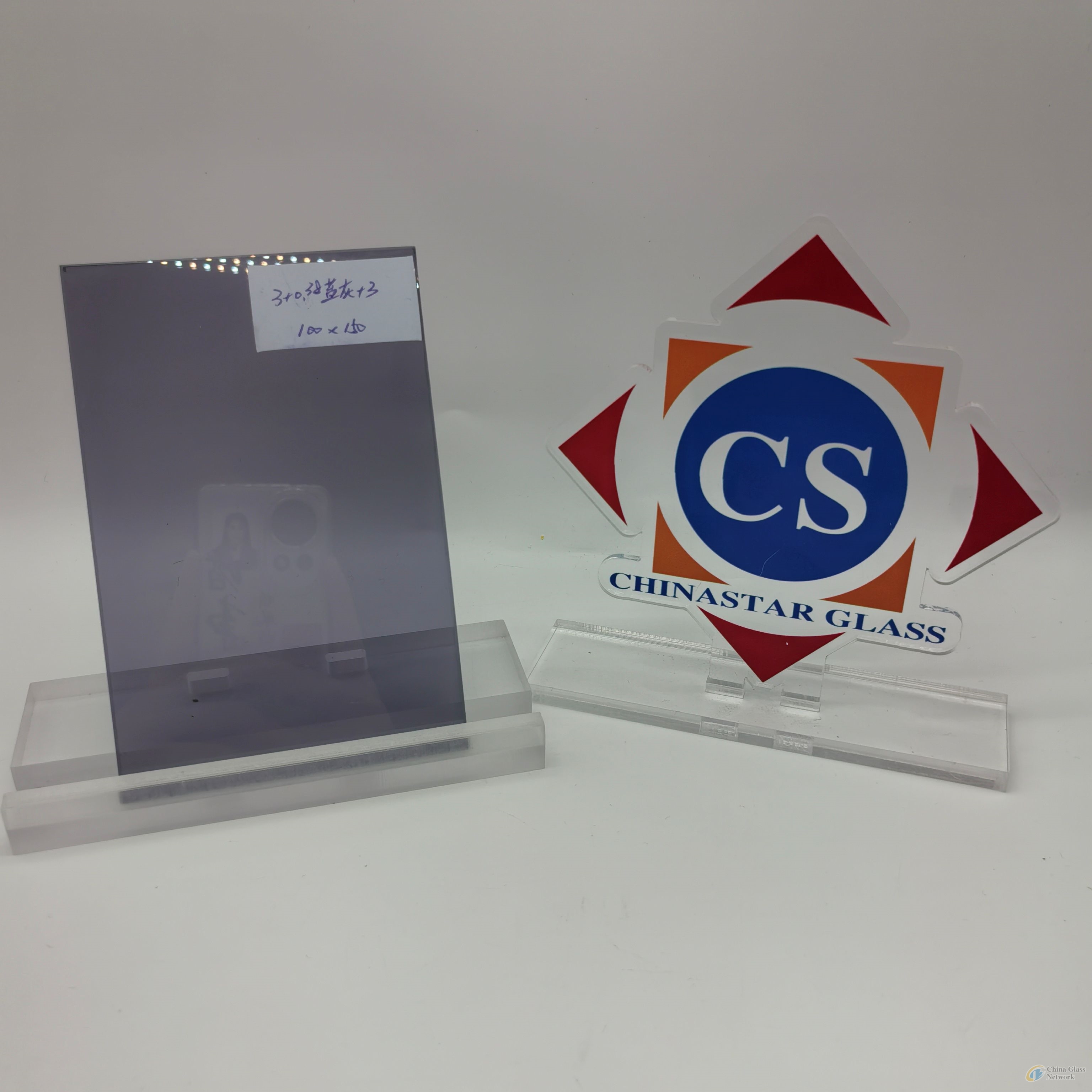 6.76mm Blue Grey 2 PVB Laminated Glass for Doors/Windows/Shower/Skylights
