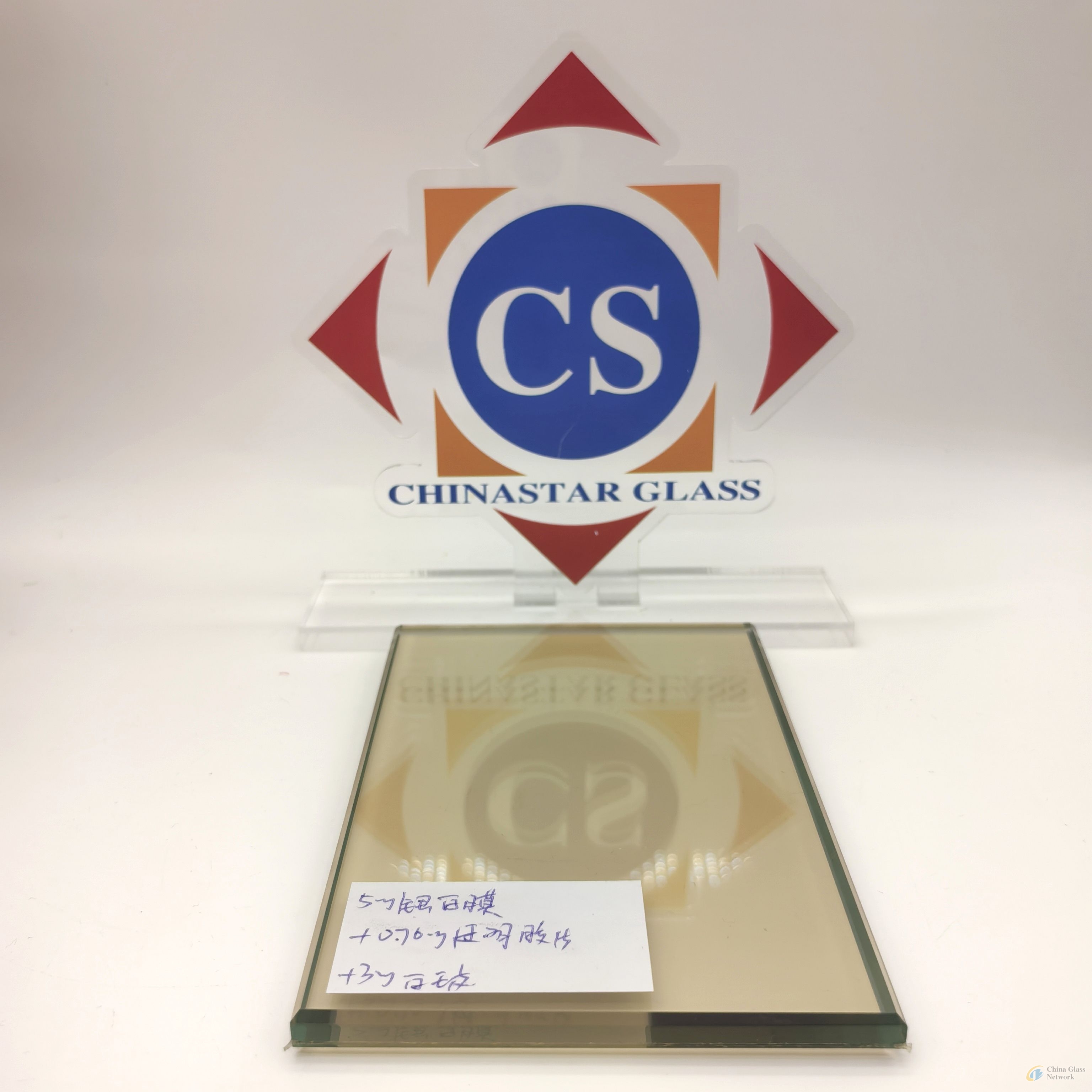 8.76mm Silver-White Reflective Laminated Glass for Doors/Windows/Shower/Skylights