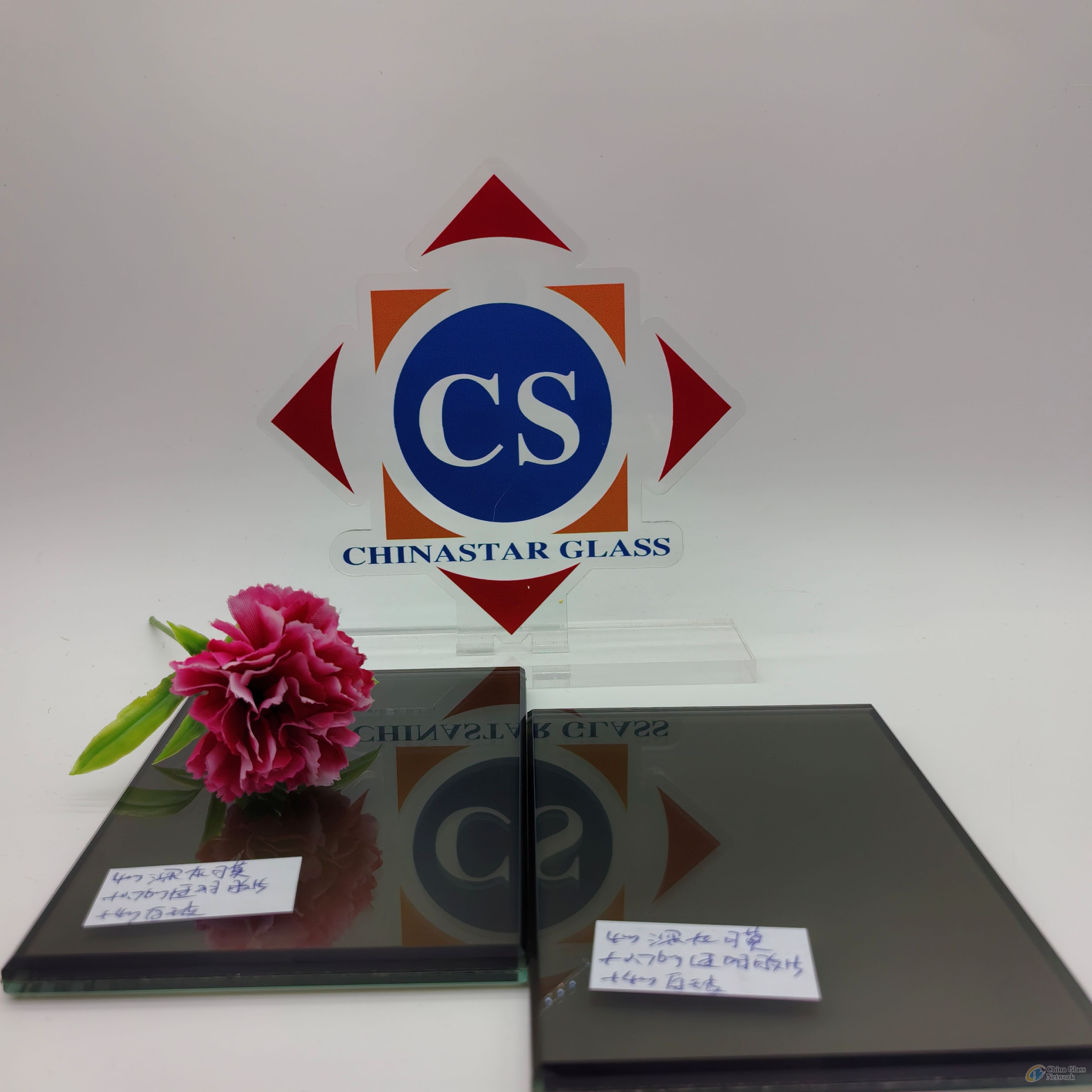 8.76mm Dark Grey Reflective Laminated Glass for Doors/Windows/Shower/Skylights
