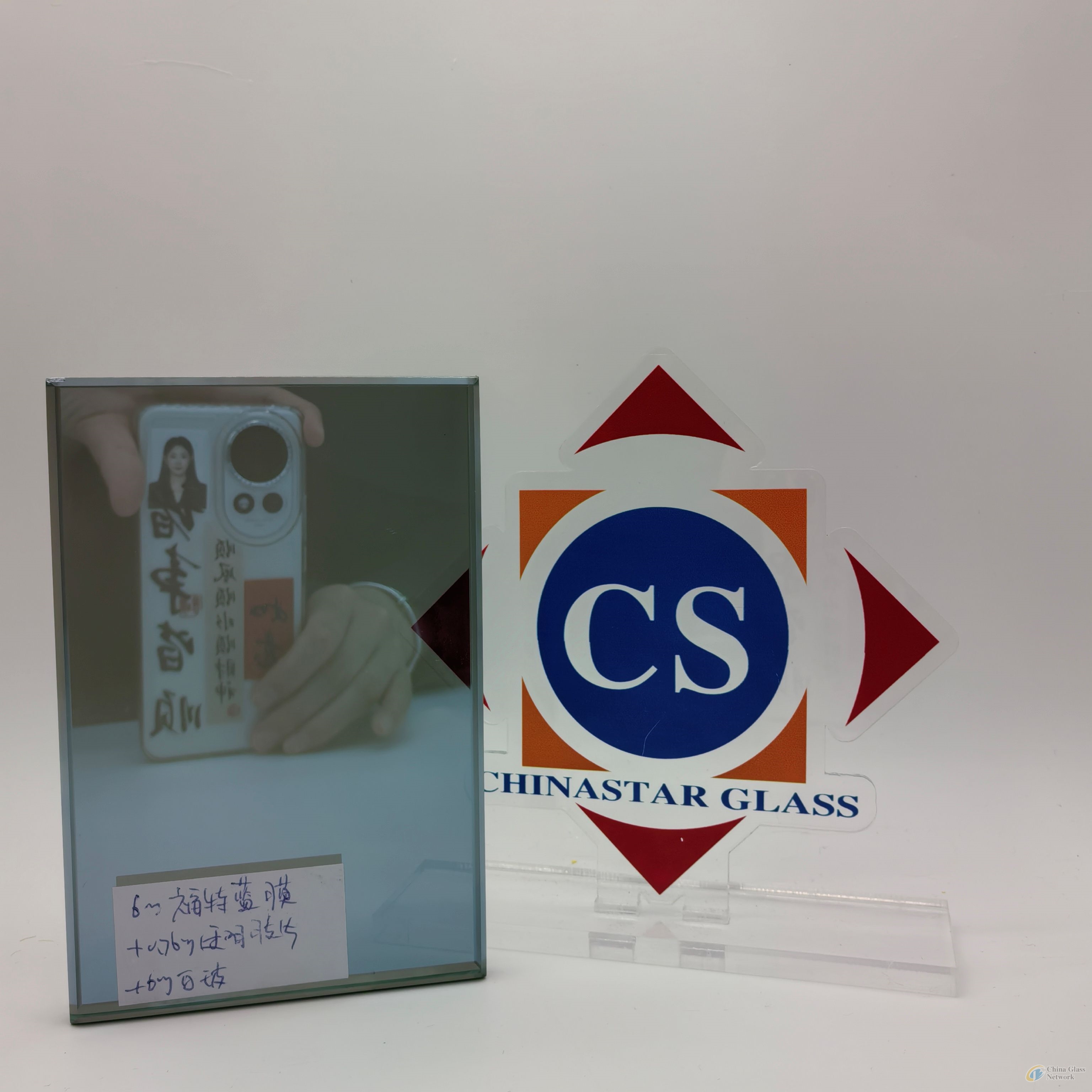 12.76mm Ford Blue Reflective Laminated Glass for Doors/Windows/Shower/Skylights