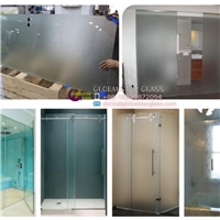 6mm/8mm/10mm/12mm Plian Shower Door Tempered /Toughened Glass with Grooves/Notche/Holes/Hinges