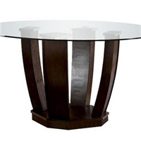 Round tempered glass dinning table