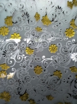 acid etched glass with flower designs, ice flower designs